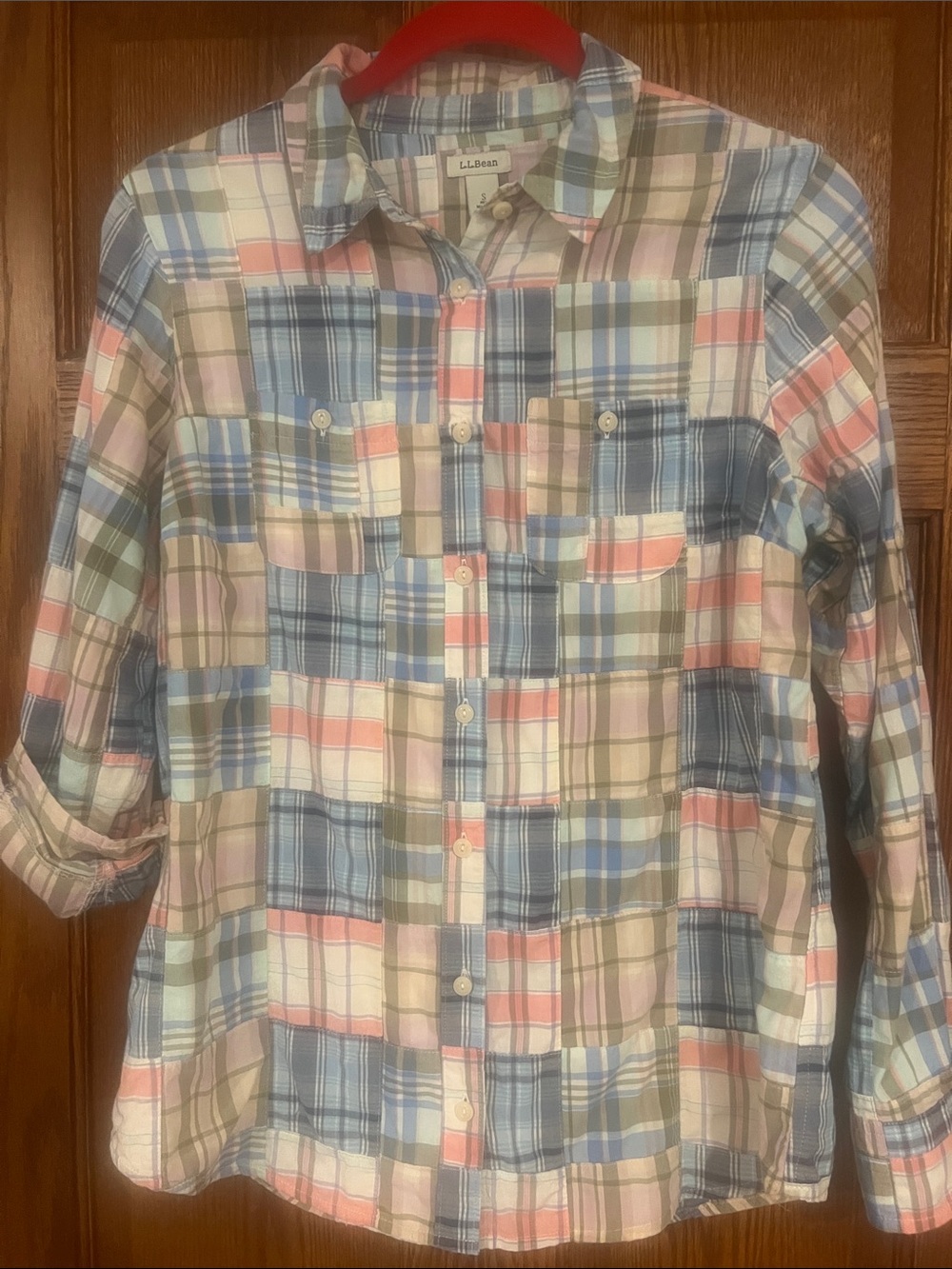 L.L. Bean Women’s 100% Cotton Plaid Button-Down Shirt